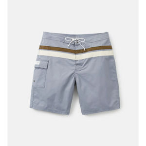 Katin Heritage Collection Men's Board Shorts Porto Stripes Gray‎ Size 34 New